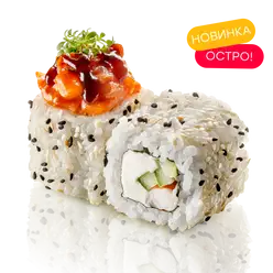 Запеченный ролл с креветкой и кимчи