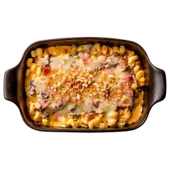 Mac&Cheese с ветчиной и грибами