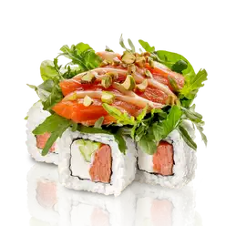 Фреш Ролл с лососем и соусом маракуйя