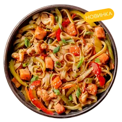 Фирменный WOK Лосось-Креветка