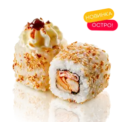 Запеченный ролл с беконом, курицей и кимчи