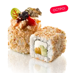 Gold ролл с креветкой, манго и пряным соусом