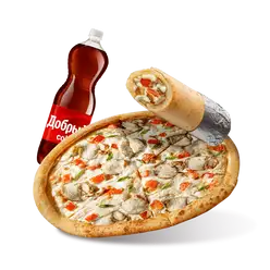 Комбо Пицца 25см, фудстер и напиток