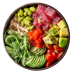 Поке на киноа с тунцом