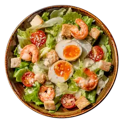 Салат Цезарь с креветкой