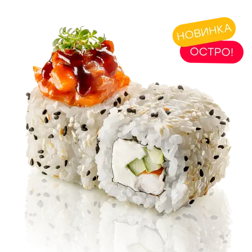 Запеченный ролл с креветкой и кимчи