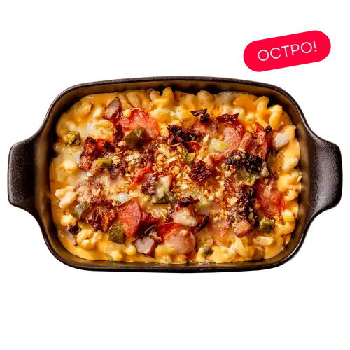 Mac&Cheese с чоризо и вялеными томатами