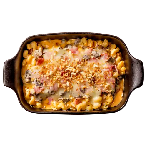 Mac&Cheese с ветчиной и грибами