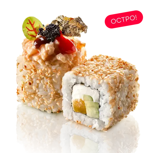 Gold ролл с креветкой, манго и пряным соусом