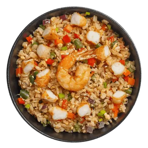 WOK Рис Двойная Креветка с овощами