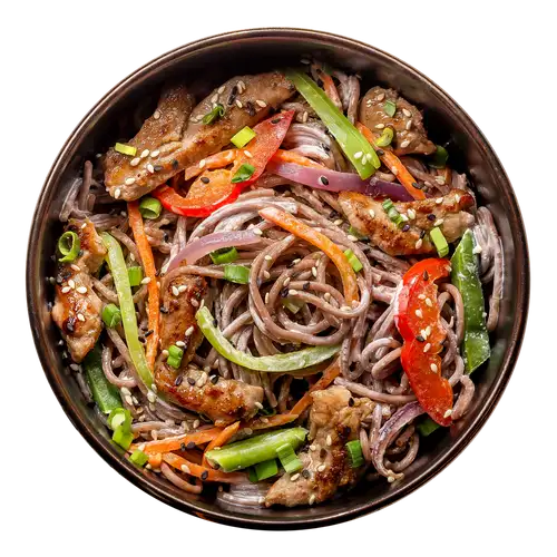 WOK Лапша Соба со сливочным соусом