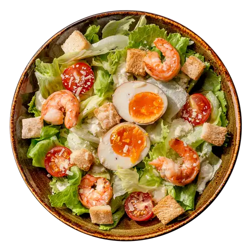 Салат Цезарь с креветкой